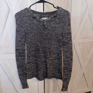 Criss cross neck sweater